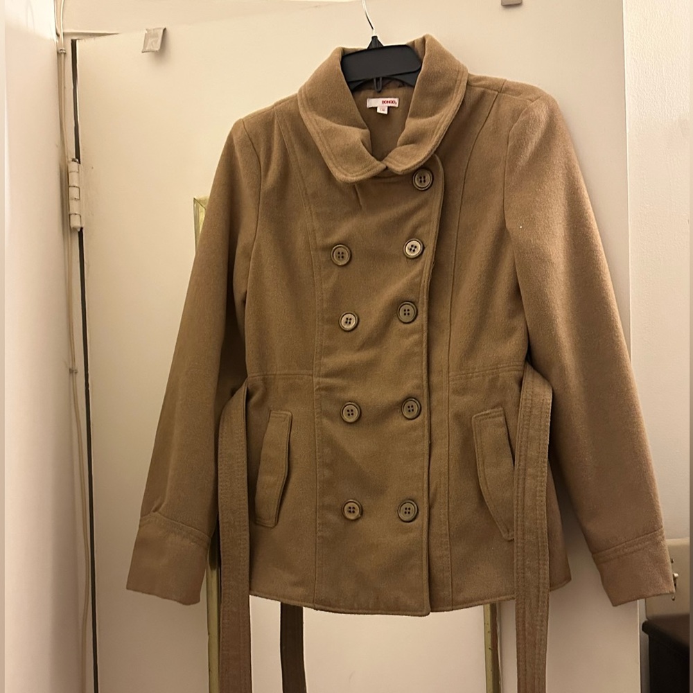 BONGO Tan Pea Coat